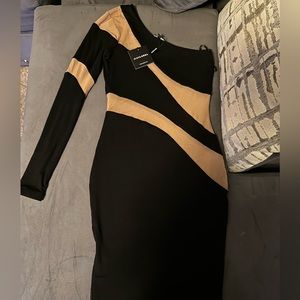 JLUXLABEL BLACK EYES FOR YOU MIDI DRESS